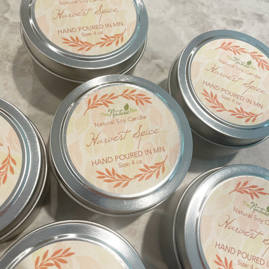 Fall Scents!!! Natural Soy Wax Candle Tins ~ 24 hour burn