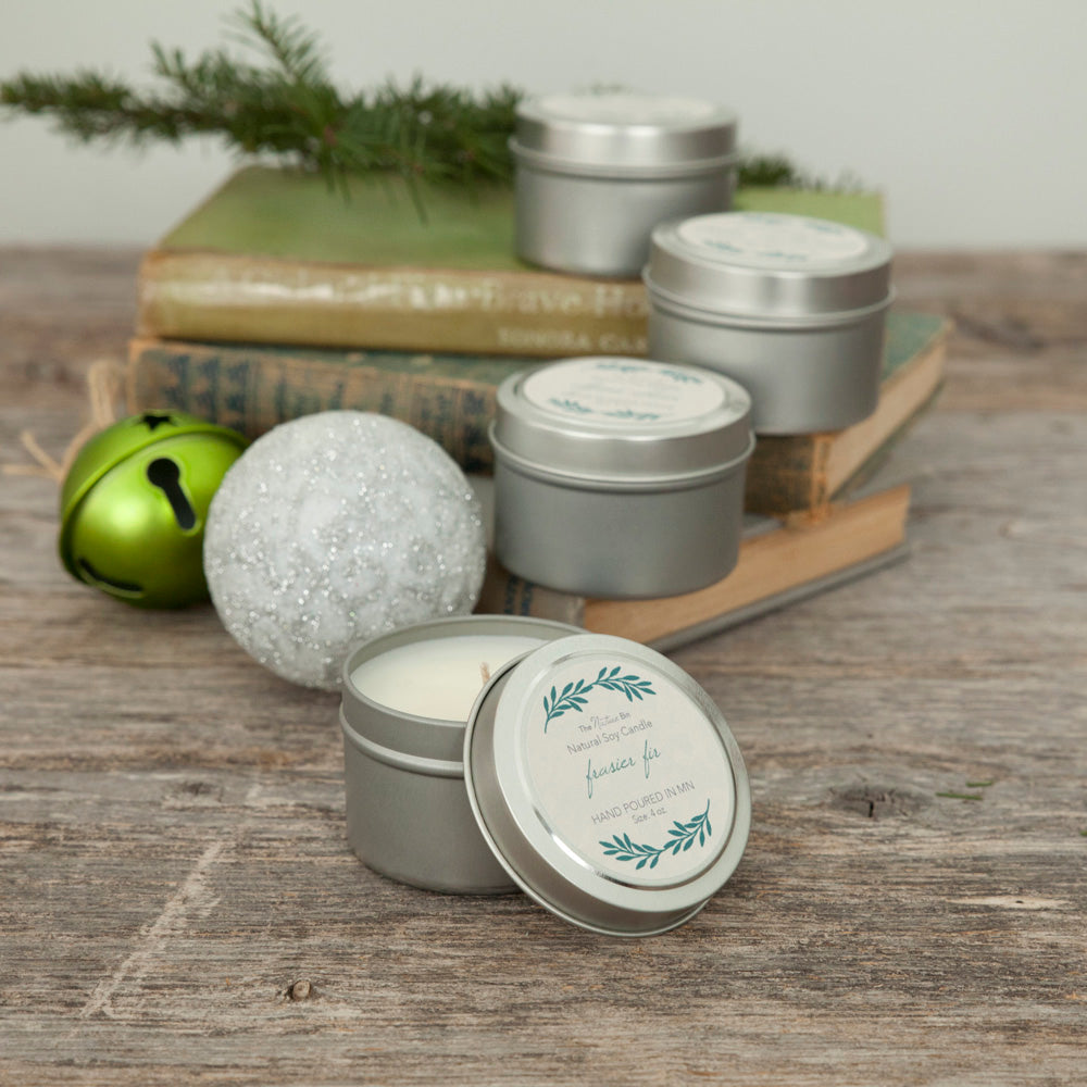 Winter Scents!!! Natural Soy Wax Candle Tins ~ 24 hour burn