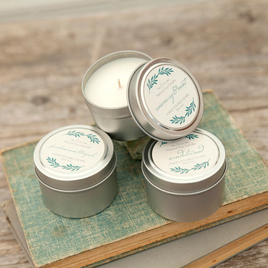Natural Soy Wax Candle Tins - The Nature Bin