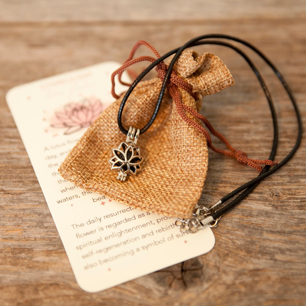 Lotus Flower Diffuser Necklace