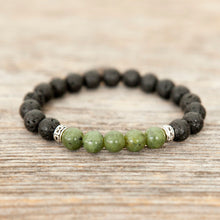 Load image into Gallery viewer, Gemstone &amp; Lava Bead Diffuser Bracelet ~ Handmade With Love - The Nature Bin
