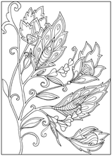 Load image into Gallery viewer, Set of 14 Decorative Flowers Coloring Pages
