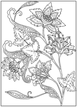 Load image into Gallery viewer, Set of 5 Decorative Flowers Coloring Pages - 1
